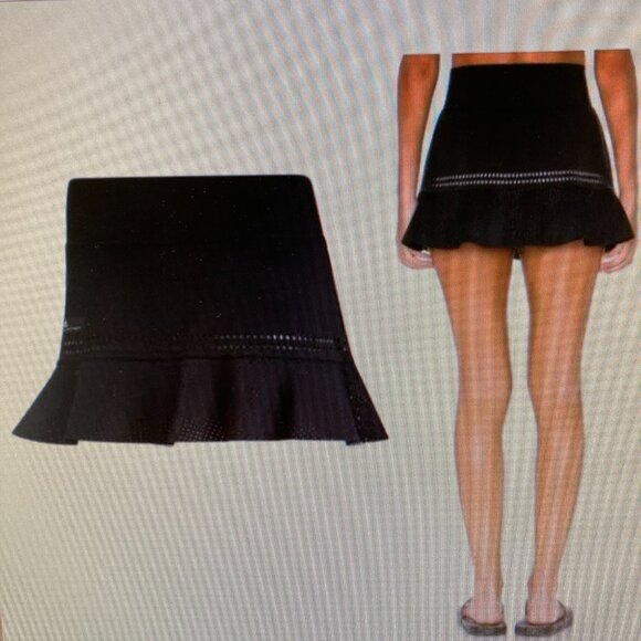 Adidas HARD TO FIND Stella McCartney Tennis Skirt Black w/ shorts Medium - Picture 1 of 5